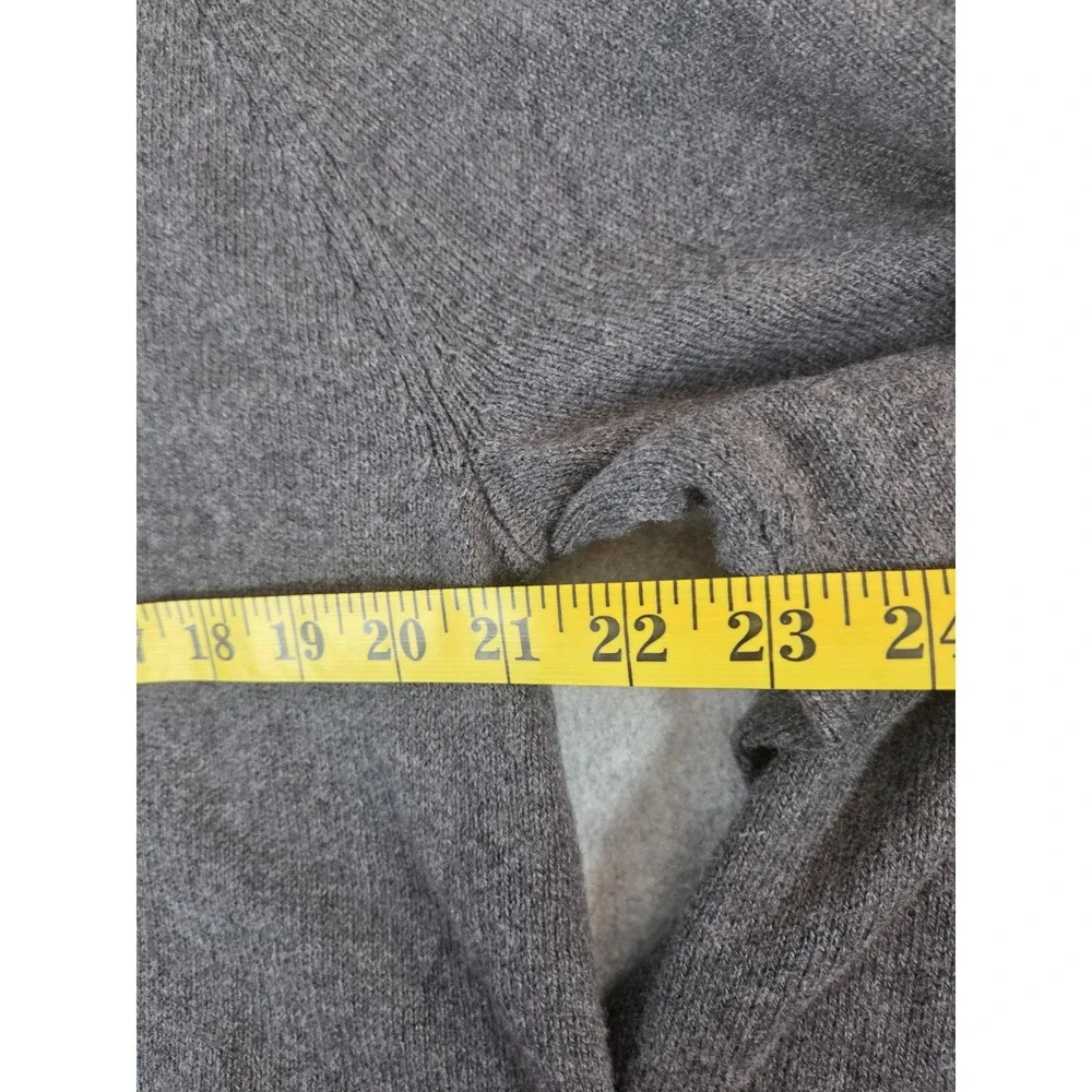 Banana Republic Mock Button Neck Sweater Mens L Wool Blend Charcoal Dada Grandpa